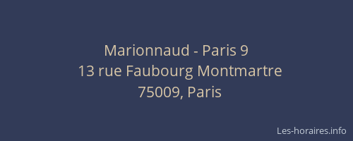 Marionnaud - Paris 9