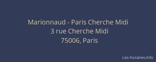 Marionnaud - Paris Cherche Midi
