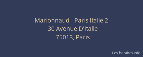 Marionnaud - Paris Italie 2