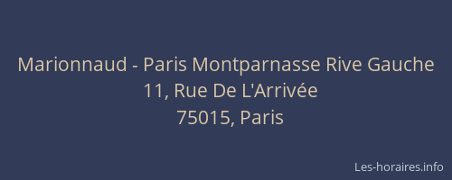 Marionnaud - Paris Montparnasse Rive Gauche