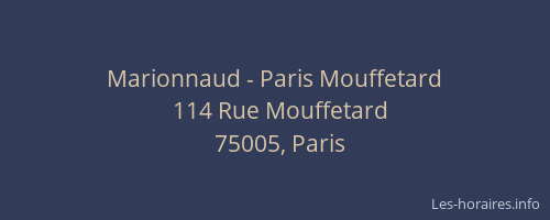 Marionnaud - Paris Mouffetard