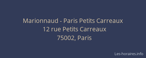 Marionnaud - Paris Petits Carreaux