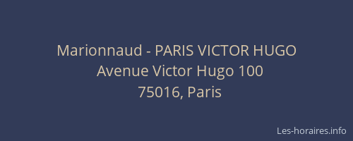 Marionnaud - PARIS VICTOR HUGO
