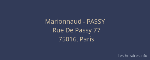 Marionnaud - PASSY