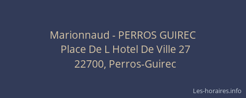 Marionnaud - PERROS GUIREC