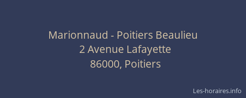 Marionnaud - Poitiers Beaulieu