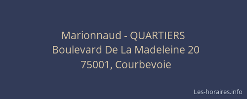 Marionnaud - QUARTIERS