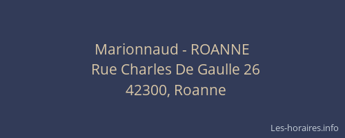 Marionnaud - ROANNE