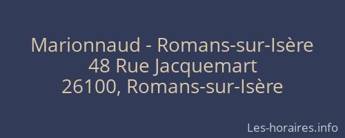 Marionnaud - Romans-sur-Isère