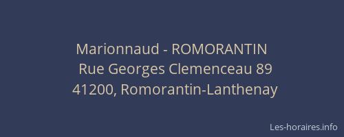 Marionnaud - ROMORANTIN
