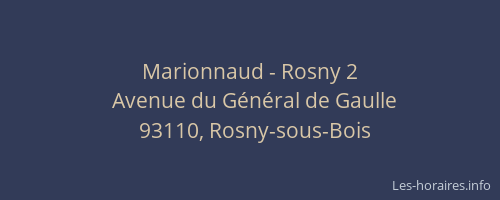 Marionnaud - Rosny 2