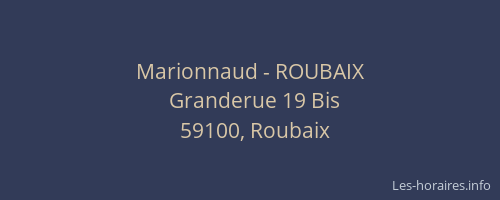 Marionnaud - ROUBAIX