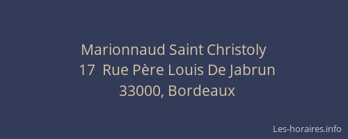 Marionnaud Saint Christoly