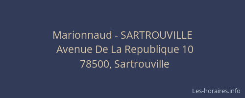 Marionnaud - SARTROUVILLE