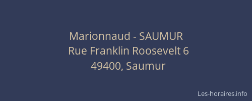Marionnaud - SAUMUR