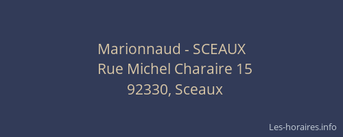 Marionnaud - SCEAUX
