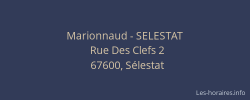 Marionnaud - SELESTAT