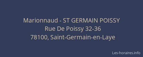 Marionnaud - ST GERMAIN POISSY