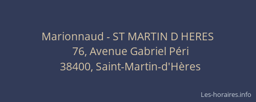 Marionnaud - ST MARTIN D HERES