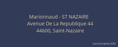 Marionnaud - ST NAZAIRE