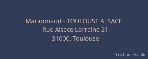 Marionnaud - TOULOUSE ALSACE
