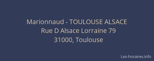 Marionnaud - TOULOUSE ALSACE