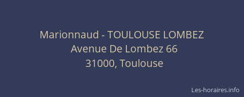 Marionnaud - TOULOUSE LOMBEZ