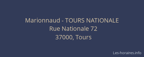 Marionnaud - TOURS NATIONALE