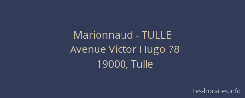 Marionnaud - TULLE
