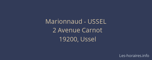 Marionnaud - USSEL