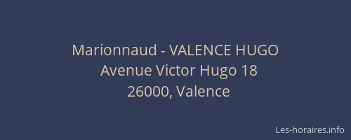 Marionnaud - VALENCE HUGO