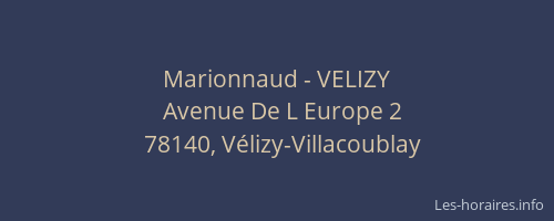 Marionnaud - VELIZY