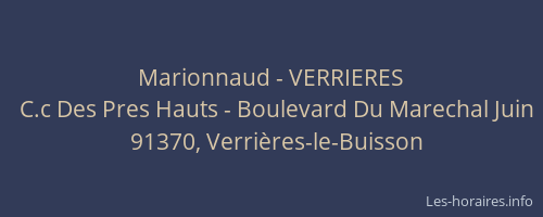Marionnaud - VERRIERES