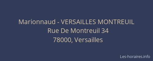 Marionnaud - VERSAILLES MONTREUIL