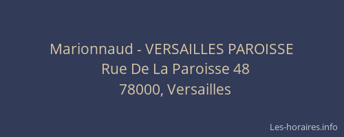 Marionnaud - VERSAILLES PAROISSE
