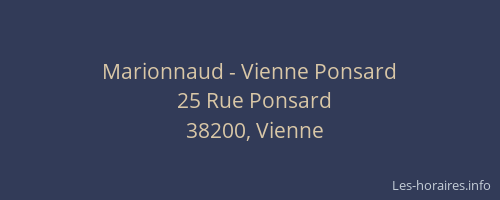 Marionnaud - Vienne Ponsard