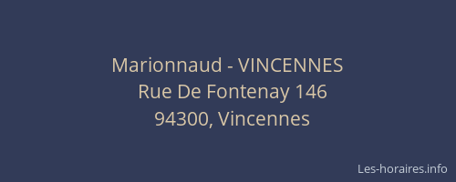 Marionnaud - VINCENNES