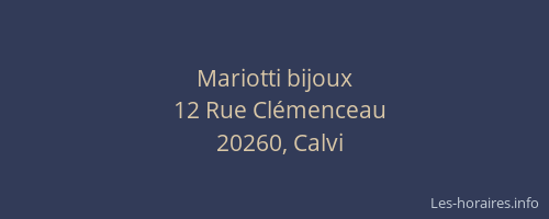 Mariotti bijoux