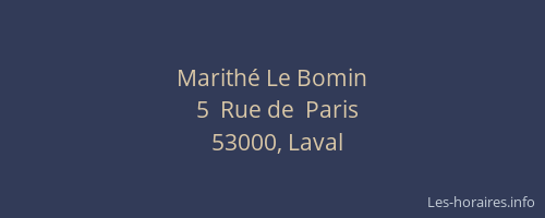 Marithé Le Bomin