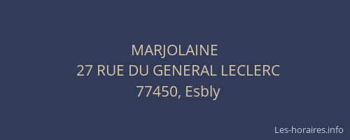 MARJOLAINE