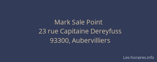 Mark Sale Point
