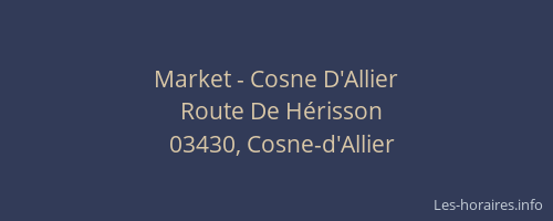 Market - Cosne D'Allier