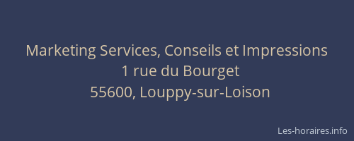 Marketing Services, Conseils et Impressions