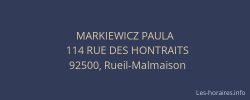 MARKIEWICZ PAULA