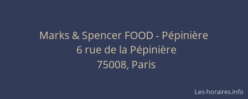 Marks & Spencer FOOD - Pépinière