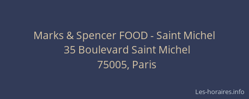 Marks & Spencer FOOD - Saint Michel