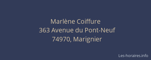 Marl&egrave;ne Coiffure