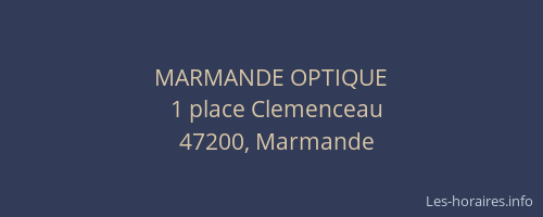 MARMANDE OPTIQUE