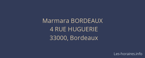 Marmara BORDEAUX