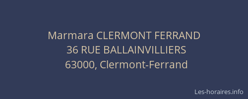 Marmara CLERMONT FERRAND